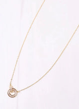 Load image into Gallery viewer, Brenton CZ Circle Necklace Gold
