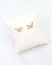 Load image into Gallery viewer, Glendive Butterfly Pave Stud Earring WR Gold
