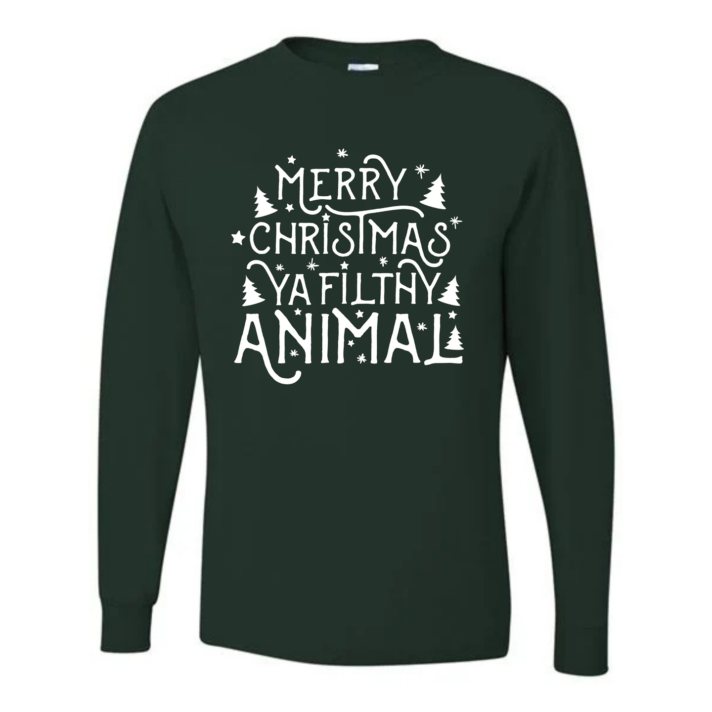 Merry Christmas Ya Filthy Animal Long Sleeve