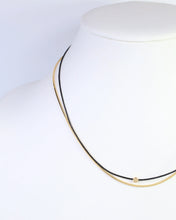 Load image into Gallery viewer, Paula Cord and Chain Layered Necklace Black
