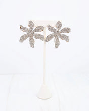 Load image into Gallery viewer, Vicenza Rhinestone Flower Post Earring Gold Silver
