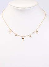 Load image into Gallery viewer, Trinity Cross Charm Necklace GOLD
