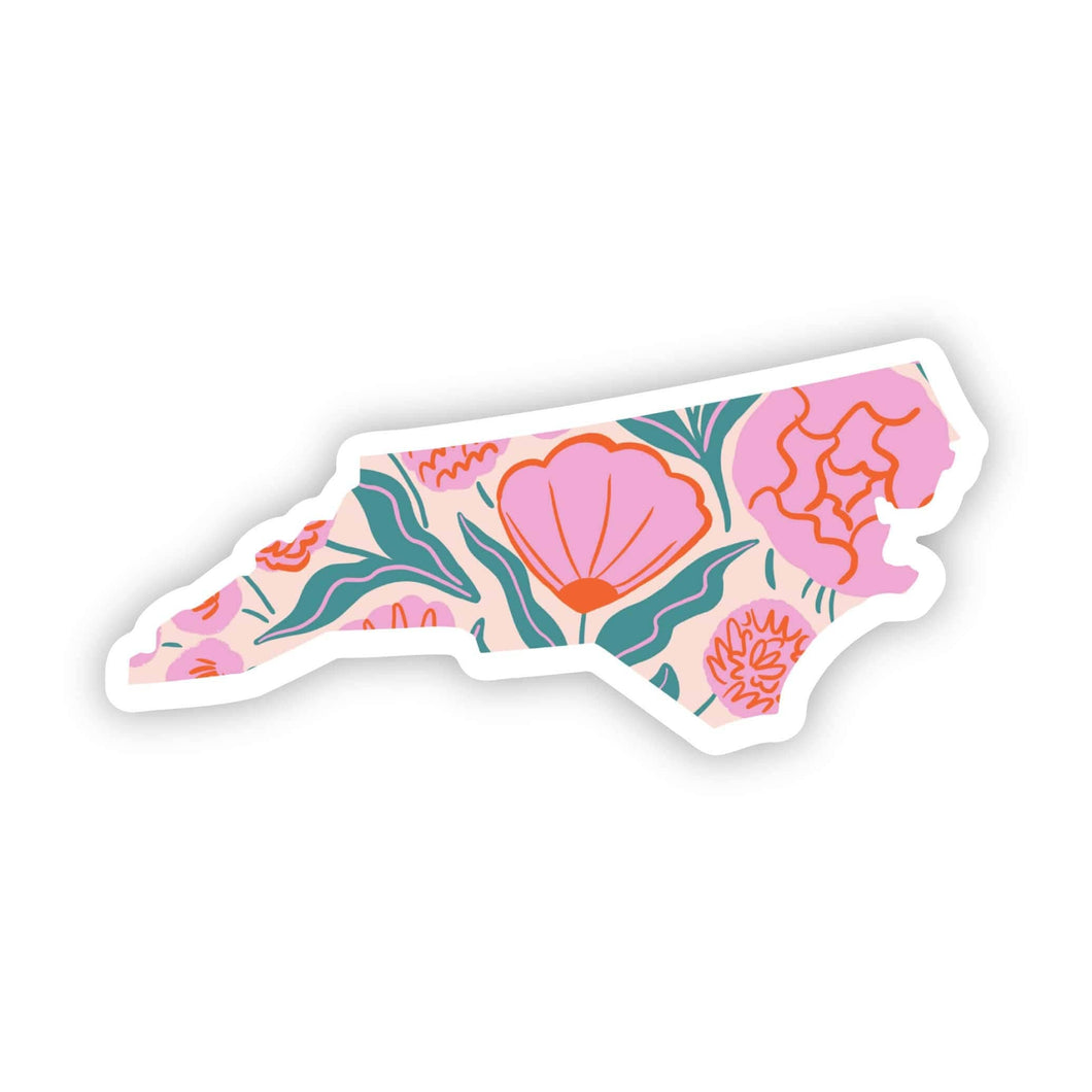 North Carolina Sticker - Elegant Floral