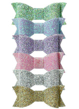 Load image into Gallery viewer, Pastel Glitter Bow Clip.
