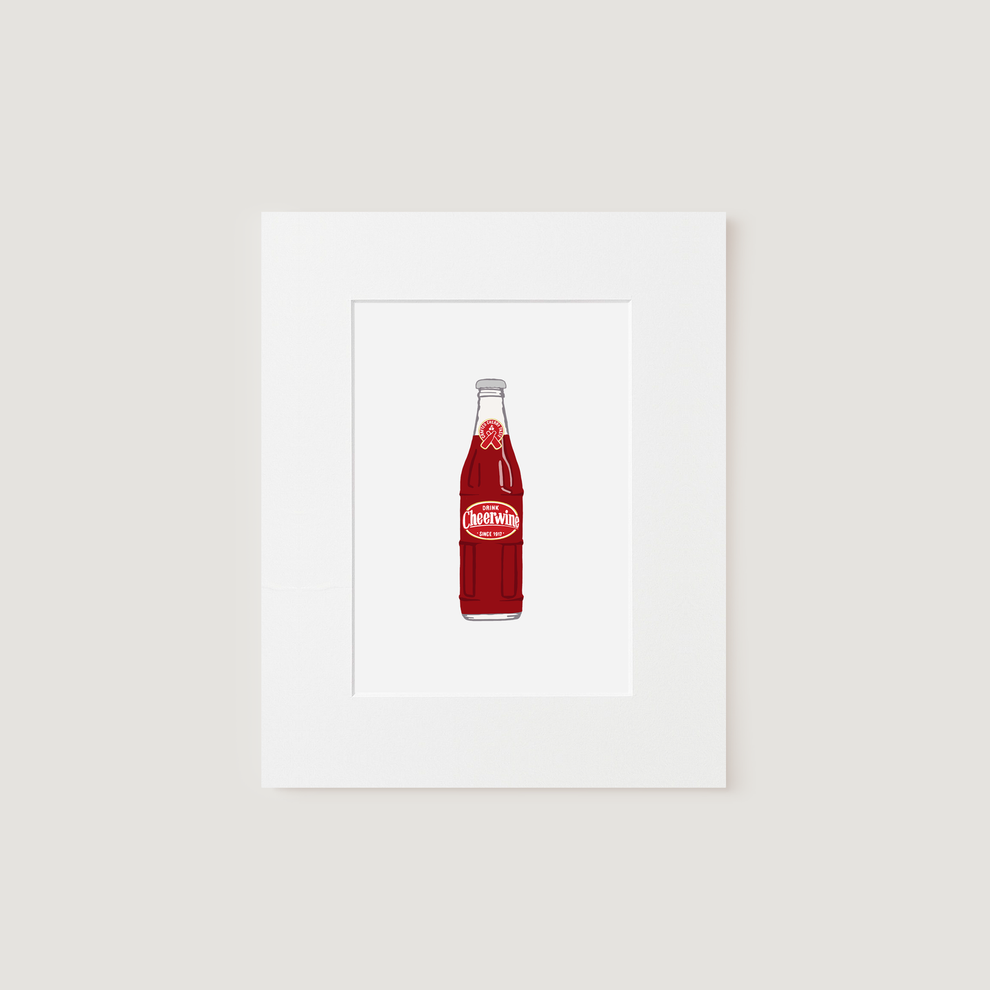 Matted Art Print, Cheerwine.