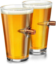 Load image into Gallery viewer, 50 Caliber Real Bullet Pint Glass
