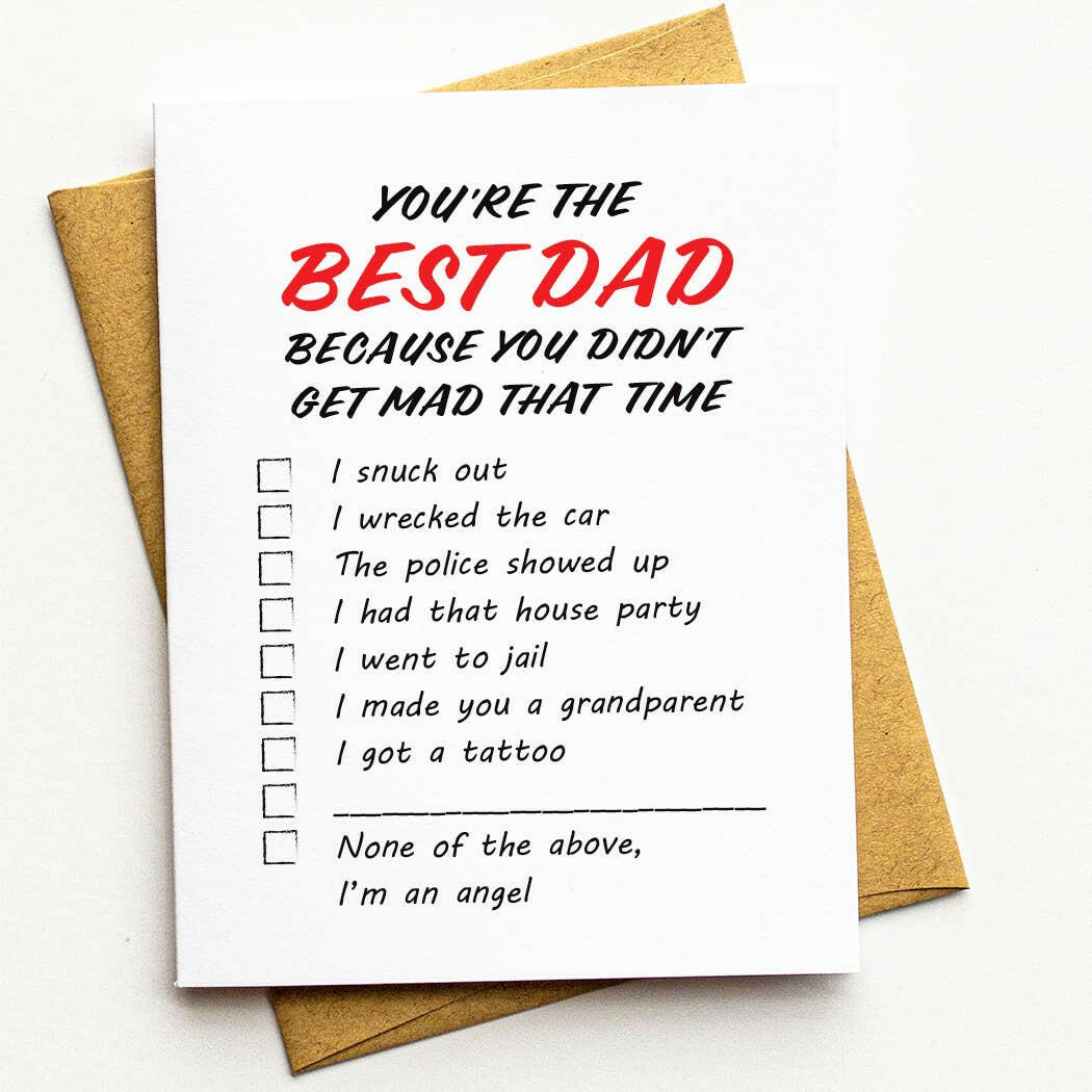 Funny Best Dad Multiple Choice - Father's Day Greeting Card.