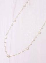 Load image into Gallery viewer, Roonie Pearl Lined Necklace CREAM.
