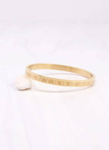 Constanzia Roman Numeral Bracelet GOLD.