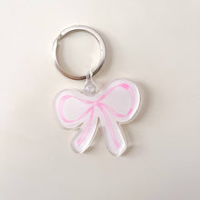 Load image into Gallery viewer, Pink Bow Acrylic Keychain
