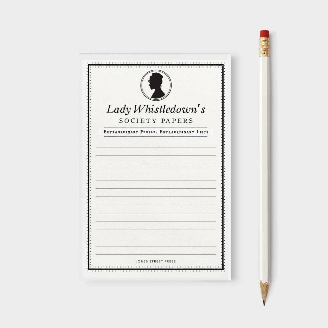 Elegant Lady Whistledown Bridgerton Inspired Notepad (Copy).