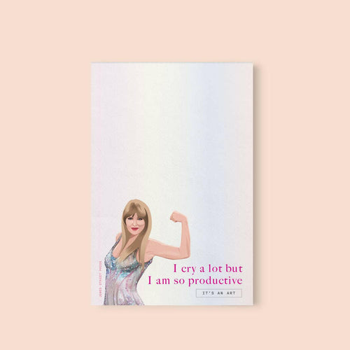 Swifty Inspired Notepad I Cry A Lot, I am so Productive.