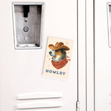 Load image into Gallery viewer, Howldy Cowboy Dog Rectangle Magnet
