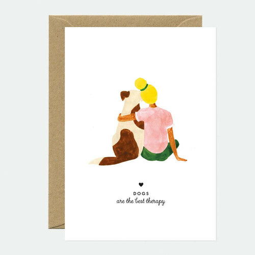 Dog Therapy greeting card.