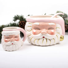 Load image into Gallery viewer, Pink Santa Punch Bowl &amp; Ladle.
