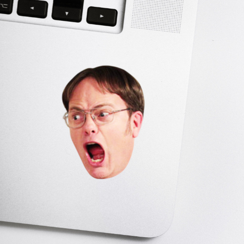 Dwight Schrute Celebrity Head Vinyl Sticker - The Office.