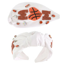 Load image into Gallery viewer, Sport MOM Crystal Beaded Embroidery Headband.
