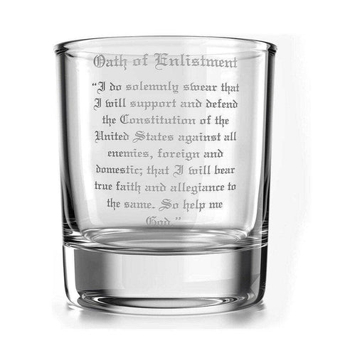 Military Oath of Enlistment - Whiskey Glass.