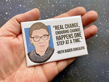 Load image into Gallery viewer, “Change” Ruth Bader Ginsburg Souvenir Magnet
