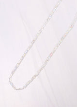 Load image into Gallery viewer, Everette Glass Bead Necklace CLEAR OPAL.
