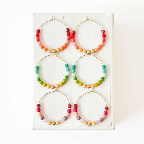 Colorful Gold Filled Ombre Hoops.