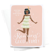 Load image into Gallery viewer, Roaring Good Time Flapper Greeting Card
