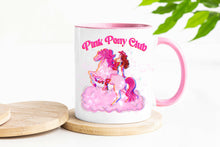 Load image into Gallery viewer, Pink Pony Club Mug with Pink Handle.
