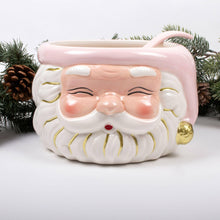 Load image into Gallery viewer, Pink Santa Punch Bowl &amp; Ladle.
