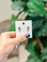 Load image into Gallery viewer, Tennis Racket Signature Enamel Stud Earrings.
