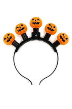 Load image into Gallery viewer, Light Up Pumpkin Halloween Headband.
