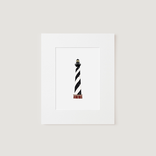 Matted Art Print, Cape Hatteras Lighthouse.