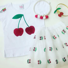 Load image into Gallery viewer, Cherry Short Sleeve  t shirt.
