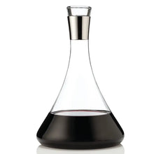 Load image into Gallery viewer, Irving™ Chrome-Rimmed Crystal Wine Decanter.
