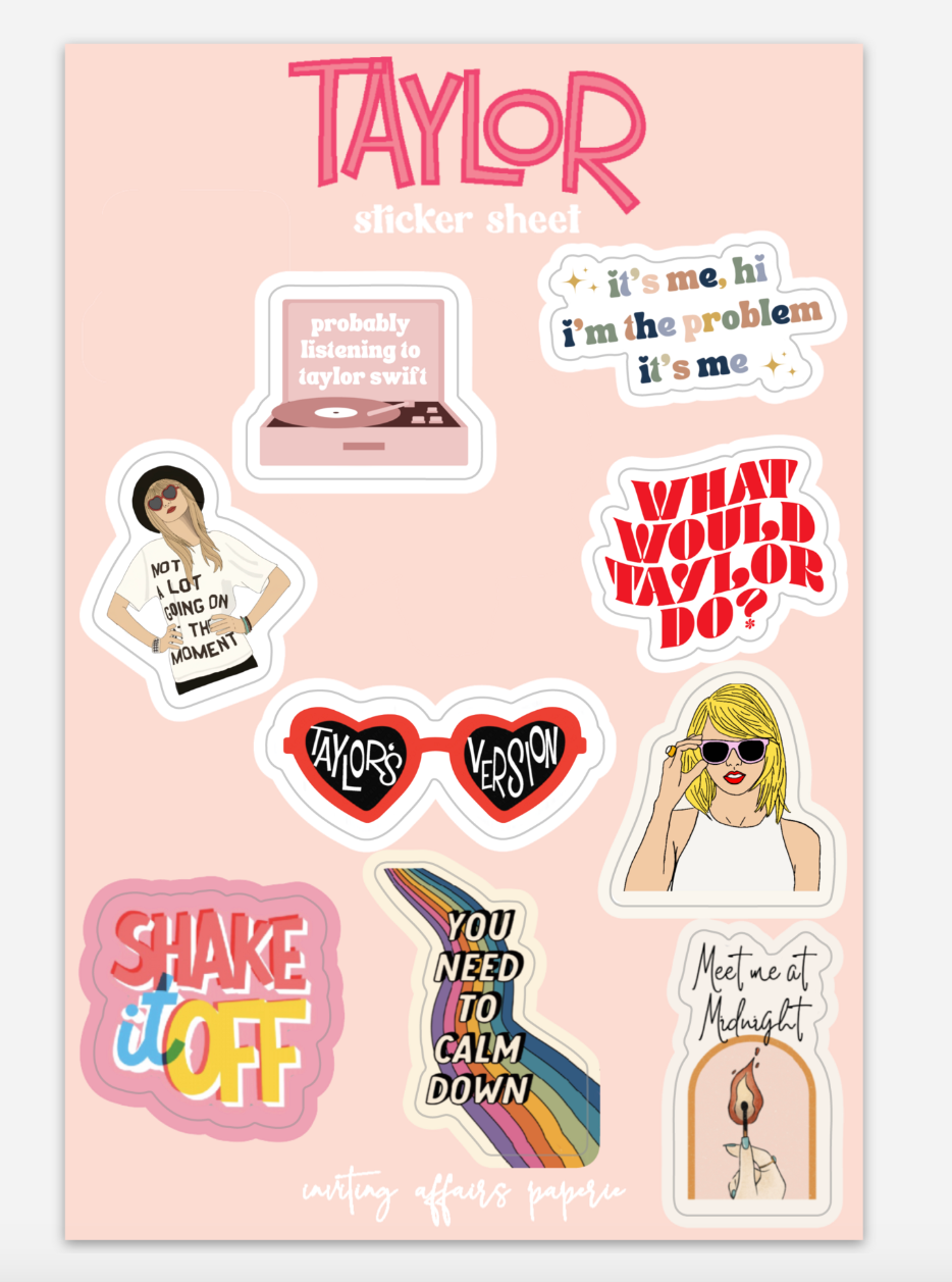 Taylor Sticker Sheet (Taylor Swift)