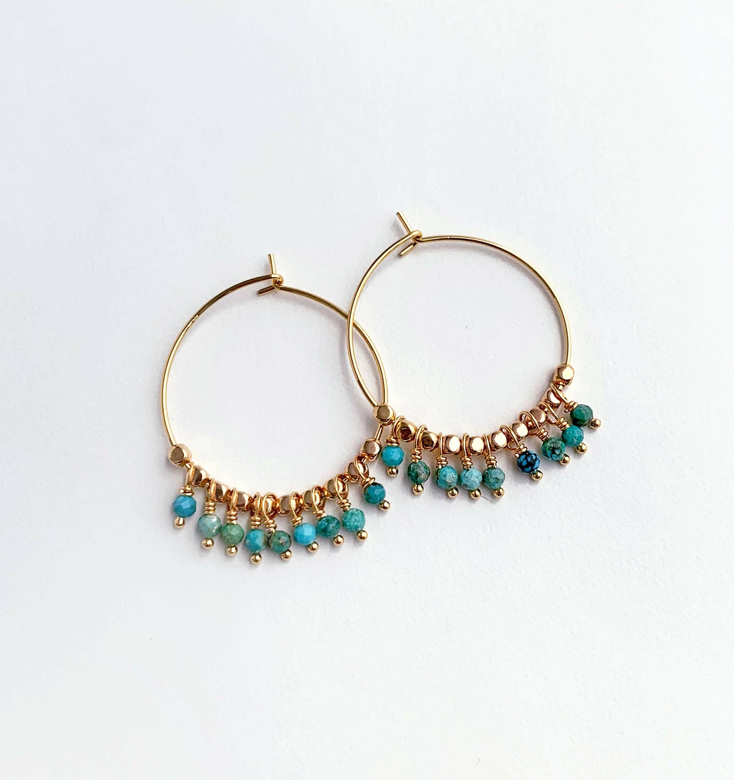 Turquoise Bohemian Hoops | Boho Hoops.