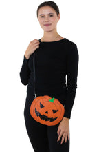 Load image into Gallery viewer, Two Faced Jack-O-Lantern Crossbody Bag.
