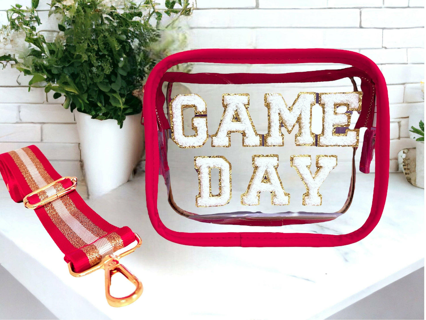 Red Game Day Bag- Approved Stadium Bag.