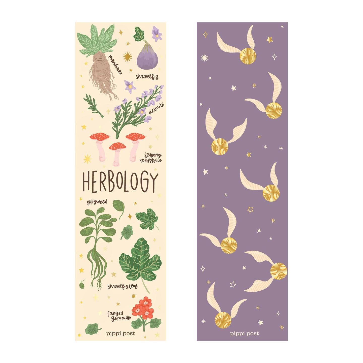 Herbology Magical Plants Bookmark Set.