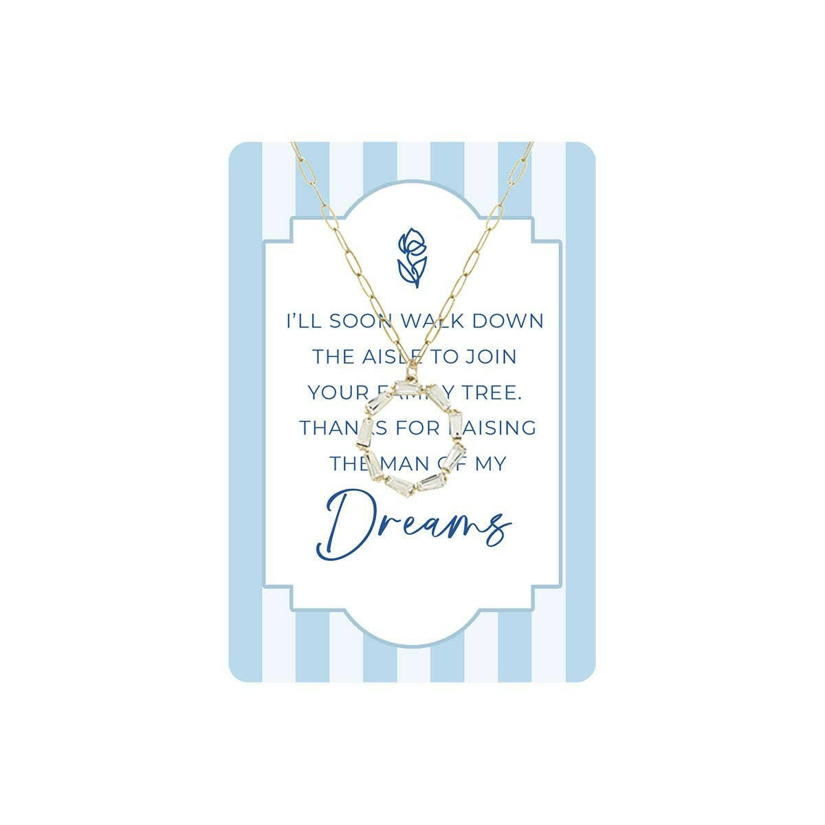 Mother of the Groom Keepsake Card.