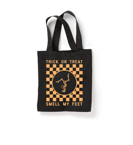 Trick Or Treat, Smell My Feet Checkered Trick or Treat Bag.