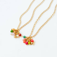 Load image into Gallery viewer, Dainty Gold Plated Necklace With Tiny Beaded Cluster Pendant.
