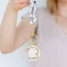 Load image into Gallery viewer, Pressed Floral Wristlet Keychain.
