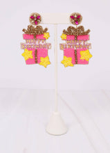Load image into Gallery viewer, Happy Birthday Embellished Earring PINK.
