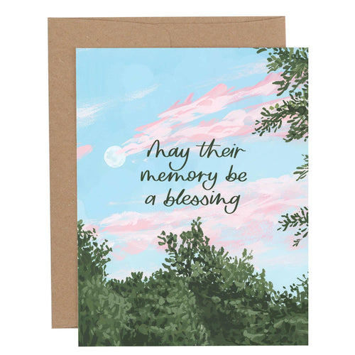 Aurora Moon Sympathy Greeting Card.