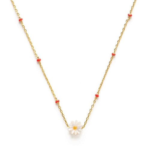 Daisy Enamel Chain Necklace.