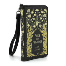 Load image into Gallery viewer, Pride and Prejudice Floral Book Wallet.
