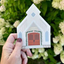 Load image into Gallery viewer, Wedding Chapel die-cut folded Greeting Card
