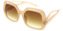 Load image into Gallery viewer, Retro Large Square Temple Detail Rose Sunglasses.
