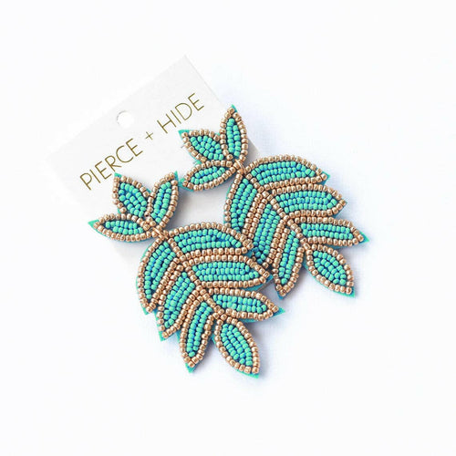 Custom Mint Fleur De Lis Earrings.