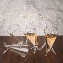 Load image into Gallery viewer, Champagne Shooter 4pk With Stands - Reusable Acrylic
